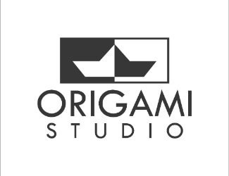 Projekt graficzny logo dla firmy online Origami studio